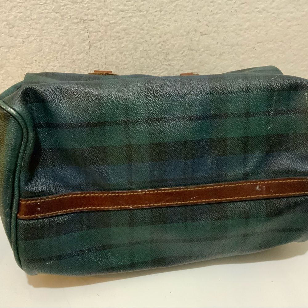Polo Ralph Lauren Vintage Bag  Pvc Checkered Pattern Top Handle Travel Bag - Picture 7 of 16